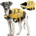 thumbnail image 1 of SUCS Dog Life Jacket with Reflective Stripes, Adjustable High Visibility Dog Life Vest Ripstop Dog Lifesaver Pet Life Preserver with High Flotation Swimsuit for Small Medium and Large Dogs, 1 of 5