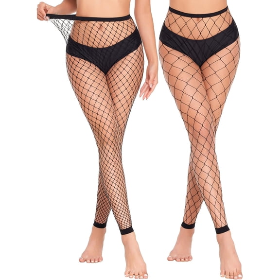 SUCS Fishnet Stockings Footless High Waist Fishnets Tights Pantyhose for Women