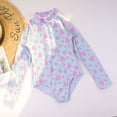thumbnail image 1 of SUCS Girls Swimsuit Long Sleeve Surf Leopard Heart Print Lightweight Swimsuit, 1 of 7
