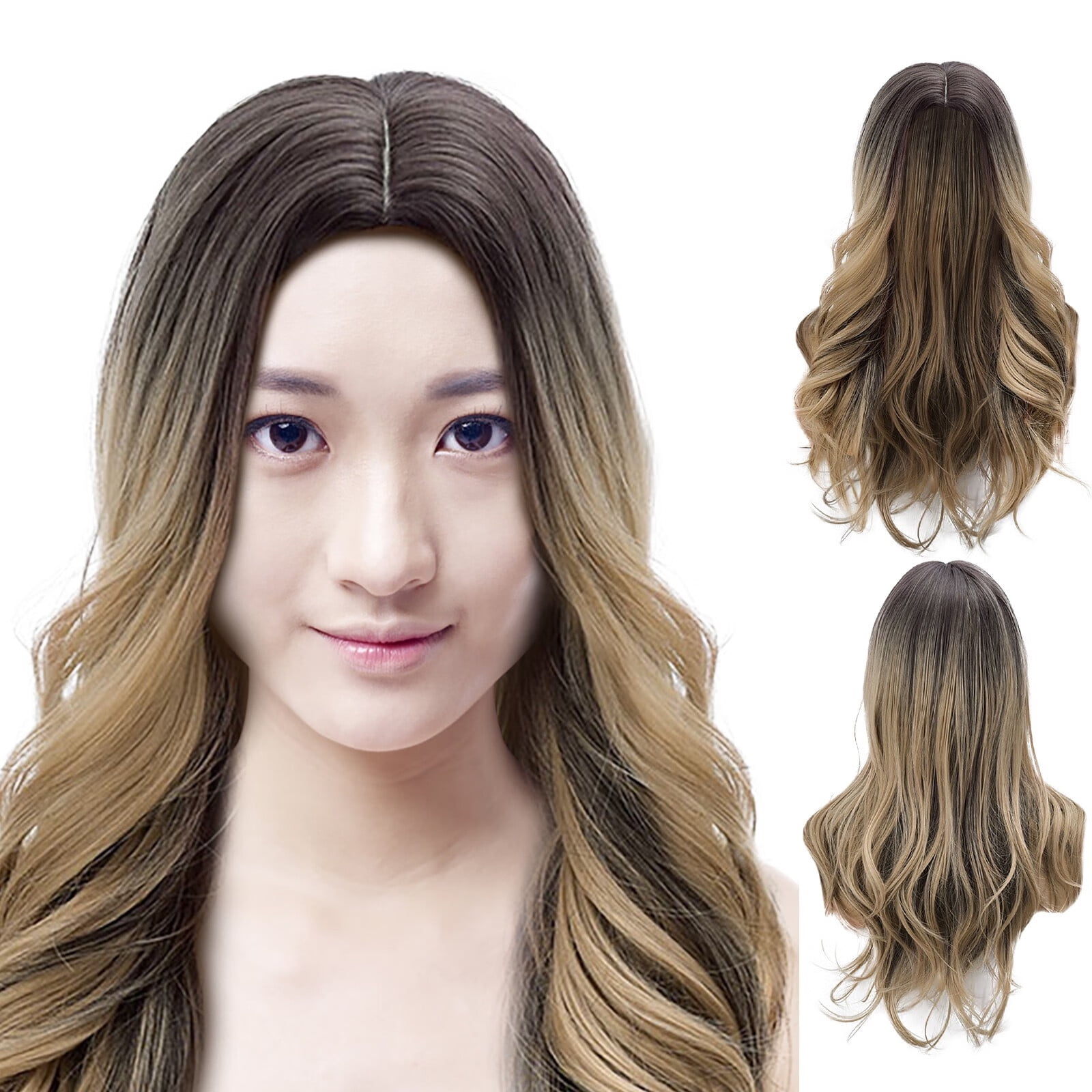 SUCS Human Hair Wigs For Women Black Color Natural Lace Hair Women's Fashion Wig Brown Synthetic Hairshort Wigs hair Wave W