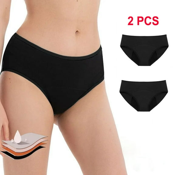 SUCS Menstrual Panties for Women Heavy Flow Bamboo Fiber Overnight Period Panties Middle-Waisted Period Underwear Cotton Briefs