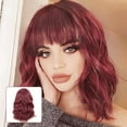 thumbnail image 1 of SUCS Middle Part Long Curly Hair Short Way Bob Wigs Head Set Lace Front Human Hair Wigs, 1 of 1