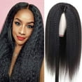thumbnail image 1 of SUCS Natural Curly Synthetic Wig Fashion Women Gradient Black Long Wigs 16inch, 1 of 5