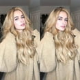 thumbnail image 1 of SUCS Natural Mix Colors Gold Gradient Long Curly Hair Synthetic Wig Women Full Wigs, 1 of 3