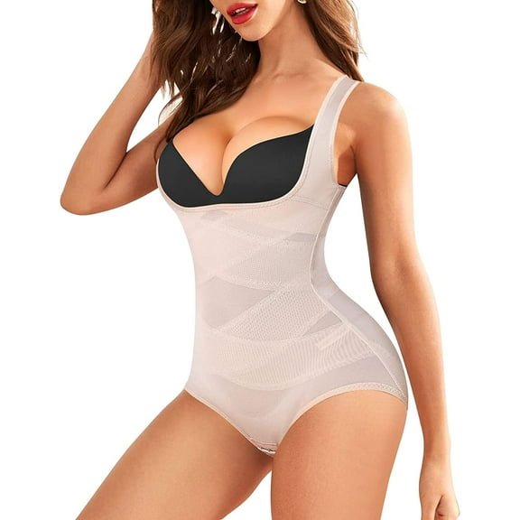 SUCS Shapewear Bodysuit for Women Waist Trainer Tummy Control Slimming Body Shaper Butt Lifter Sexy Bodysuits Open Bust Panty Girdle