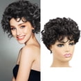 thumbnail image 1 of SUCS Short Hair Ladies Small Curly Wig Head Set Short African Female Curly Hair Head, 1 of 5
