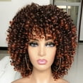 thumbnail image 1 of SUCS Wavelet Hair Peruvian Curly Human Hair Wig Adjustable Curly Wigs for Women FQ83-BO, 1 of 1