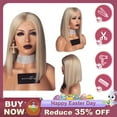 thumbnail image 1 of SUCS Women Blonde Remy Human Hair Wig Short Bob Full Wigs Pre Plucked Glueless Wigs Synthetic wig, 1 of 7