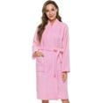 thumbnail image 1 of SUCS Women's Bathrobe Terry Cloth Robe Knee Length Towel Bathrobe V-neck Multi-color Options, 1 of 7