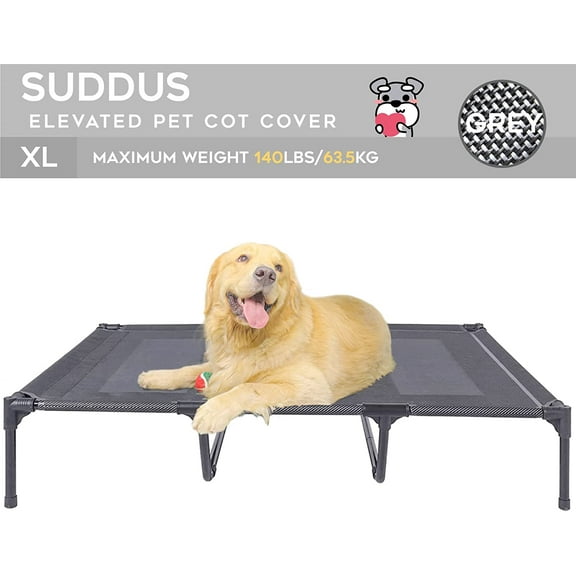 SUDDUS PET Elevated Dog Bed Replacement Cover, /Grey