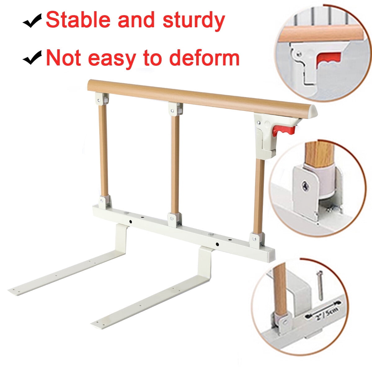 SUDEG Bed Rails for Elderly Adults, Folding Bed Side Assist Rail ...