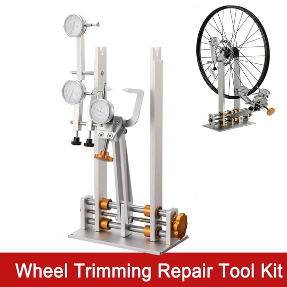 SUDEG Biking Wheel Truing Stand, Professional Bike Wheel Maintenance Adjustment Rims Truing Tool, Bicycle Wheel Alignment Repair Tool for MTB Road Wheel Set