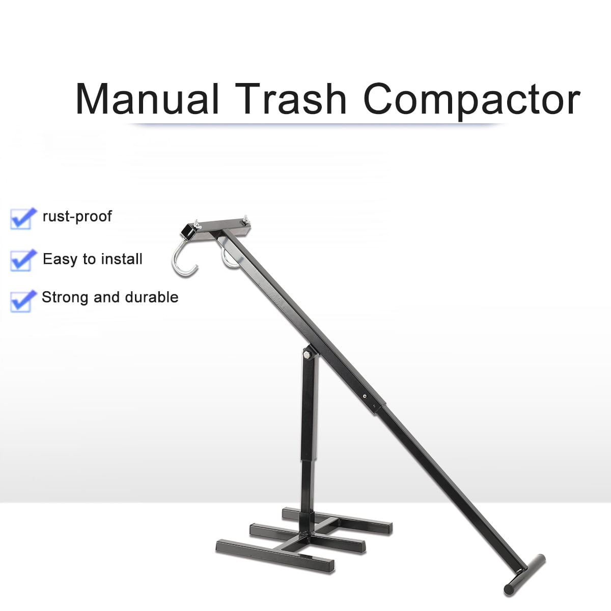 Manual Hand Compacter SUDEG Manual Trash Compactor, Waste Recycling Hand Tool for Outdoor Use ...