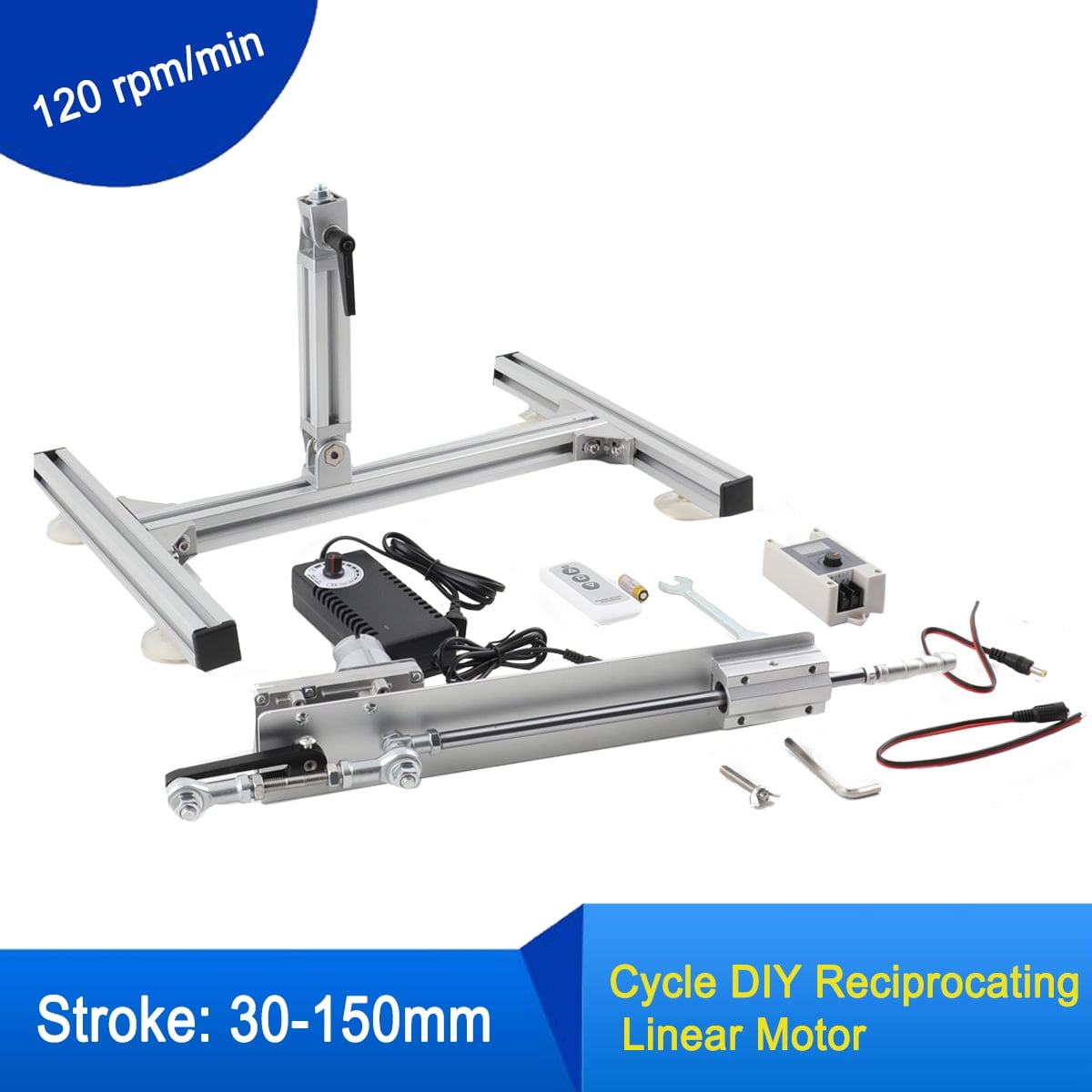 Reciprocating Cycle Linear Actuator 100lbs Of Force SUDEG Reciprocating Cycle Linear Actuator 24V 30-150mm Lifting Piston