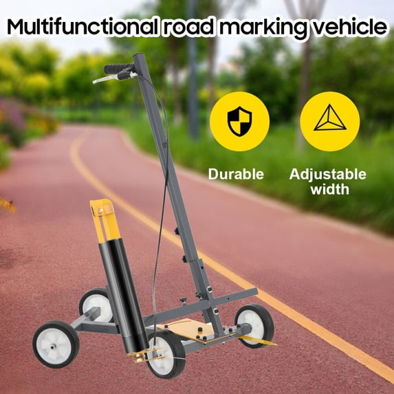 SUDEG Tape Marking Machine Hand-Push Tape Sticking Machine Lane Marking Applicator with Rubber Roller Manual Floor Tape Applicator