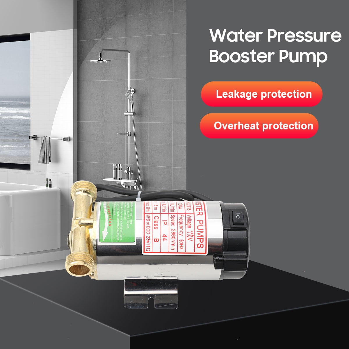 SUDEG Water Pressure Booster Pump for Home, 110V Water Pump Electric