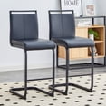 thumbnail image 1 of SUDICA Black PU Leather Counter Height Bar Stools Set of 2 for Kitchen Island, 1 of 6