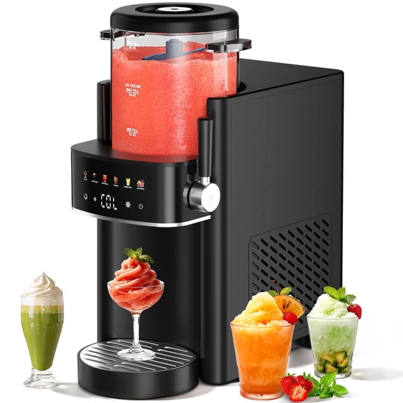 SUDILO 2-in-1 Smoothie & Slushie Maker, Multifunctional Frozen Drink Machine with 6 Presets, Portable Electric Blender for Shakes, Ice Cream & Juices