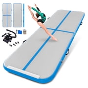 SUDOO Inflatable Gymnastics Air Mat 13ft 4 Inches Thick Tumbling Mat with Electric Air Pump for Home Gym Training Cheerleading Yoga Outdoor Beach Water