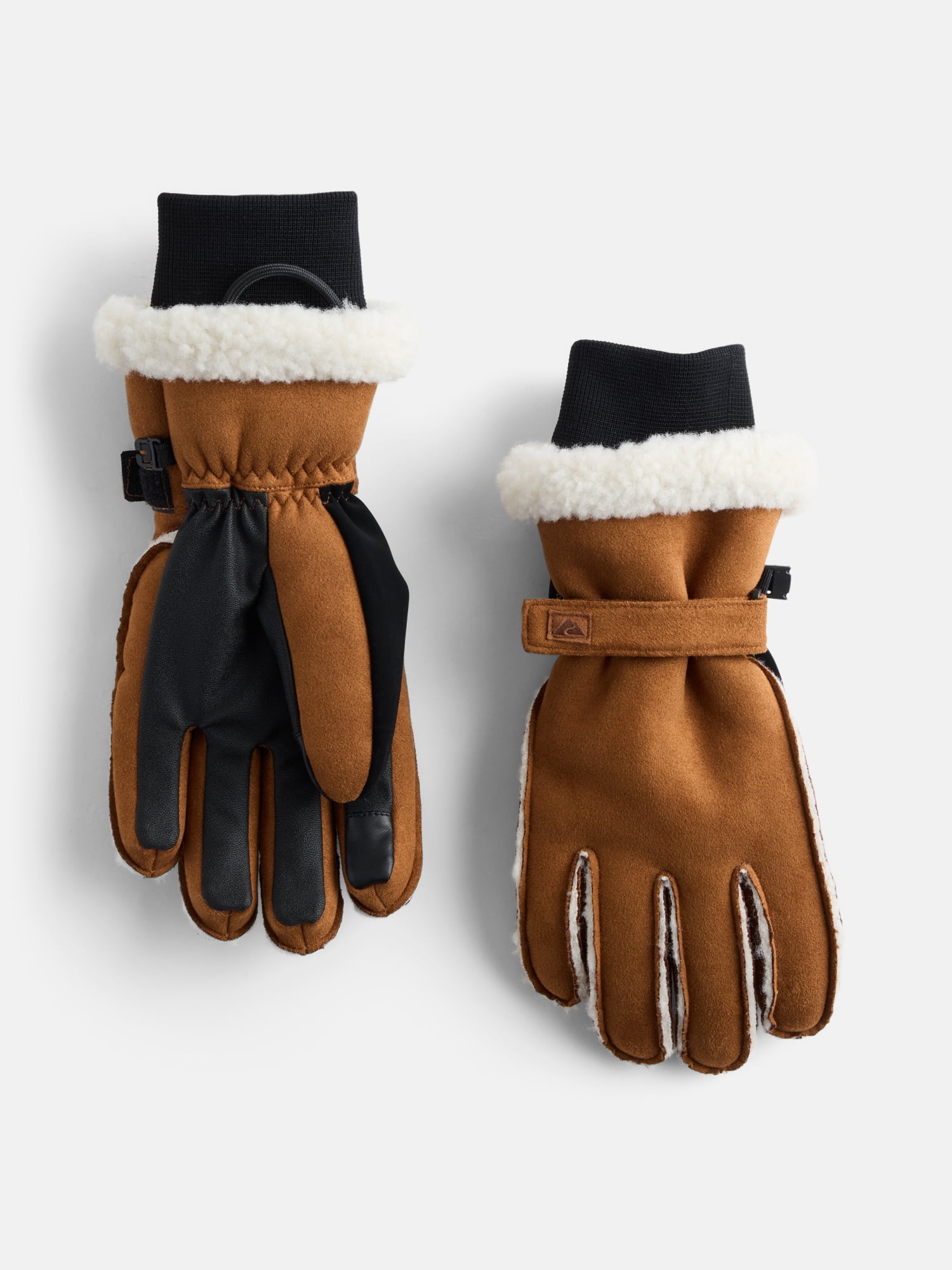 Ozark Trail Women's Faux Suede Ski Gloves, Camel, Sizes S/M