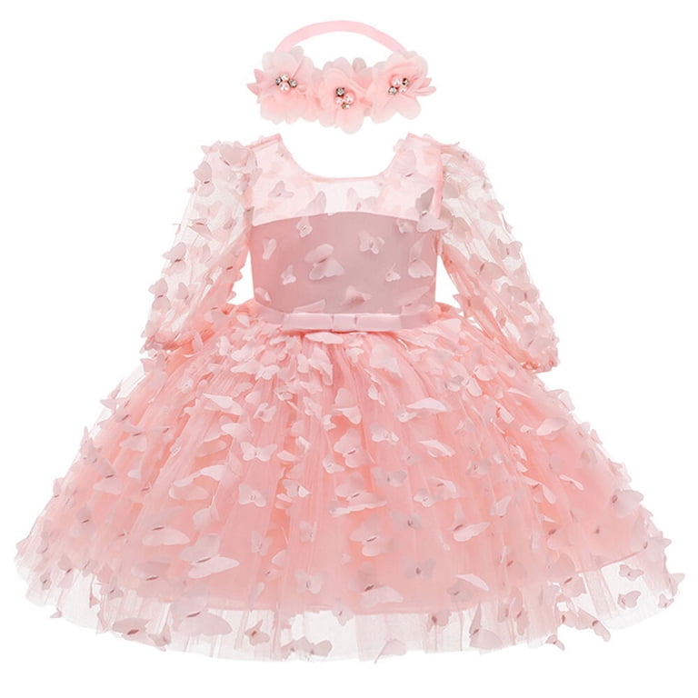 SUEE 2PCS Flower Baby Girl Butterfly Dress Long Sleeve Princess Dress, Wedding Birthday Gown, 0-3T - Walmart.com SUEE 2PCS Flower Baby Girl Butterfly Dress Long Sleeve Princess Dress, Wedding Birthday Gown, 0-3T - Walmart.com