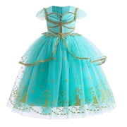 SUEE Jasmine Princess Dress for Little Girls Birthday Cosplay Party Outfit 3-8Y