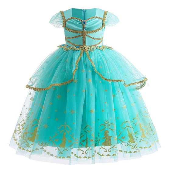 SUEE Jasmine Princess Dress for Little Girls Birthday Cosplay Party Outfit 3-8Y