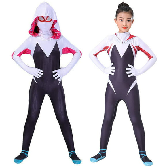 SUEE Kids Spidewoman Jumpsuit Bodysuit Halloween Superhero Fancy-Dress Outfits