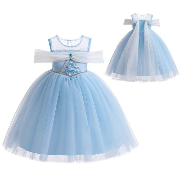 SUEE Little Girls Cinderella Princess Dress Cosplay Party Fancy Costume for 2-7Y