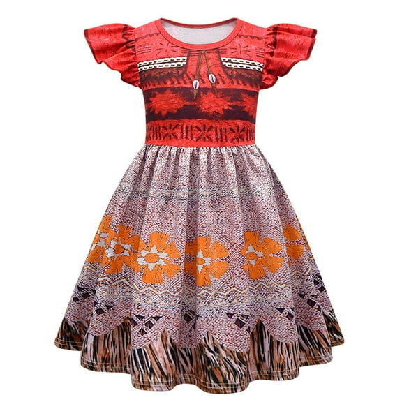 SUEE Moana Costume Dress for Girls Halloween Cosplay Outfits, Size 2-9 year