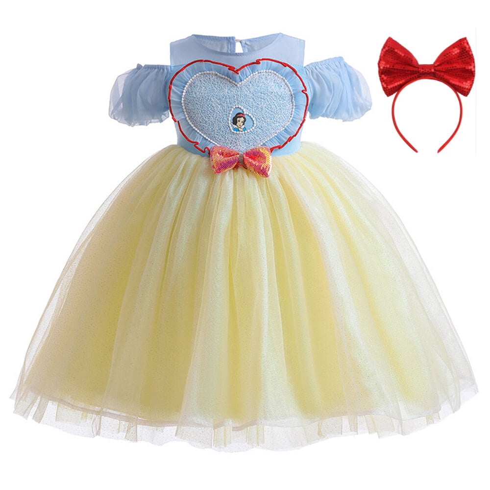 Snow White Princess Costume For Girls - Dress With Cloak & Accessories For Halloween & Dress-Up
