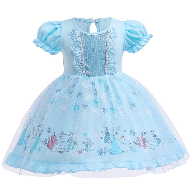 white christmas dresses Elsa Inspired Cotton Twirl Dress – Foxtail Lilies main image 0