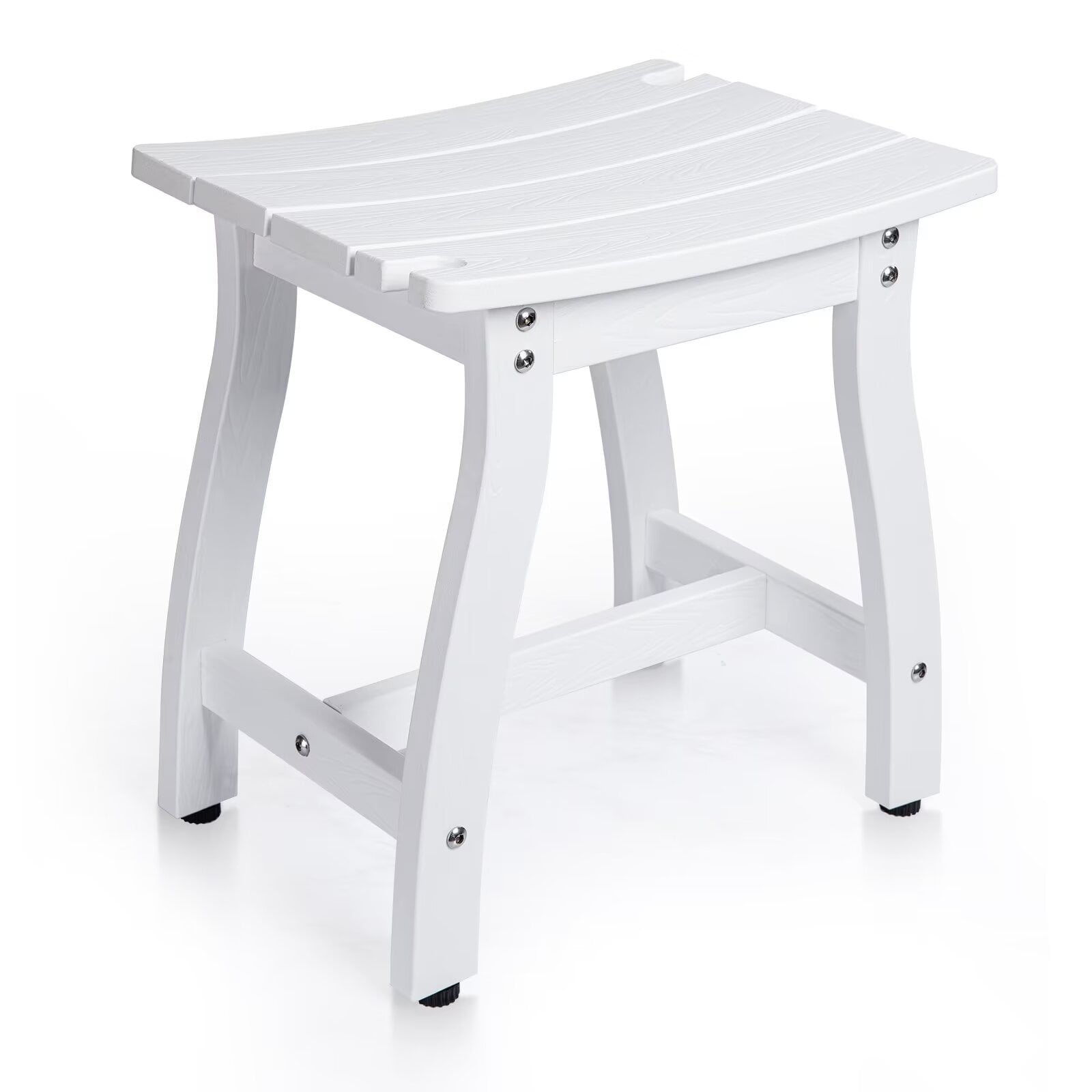 SUEH DESIGN HIPS Shower Bench Waterproof Slip Resistant 350 lb. Weight Capacity White Walmart