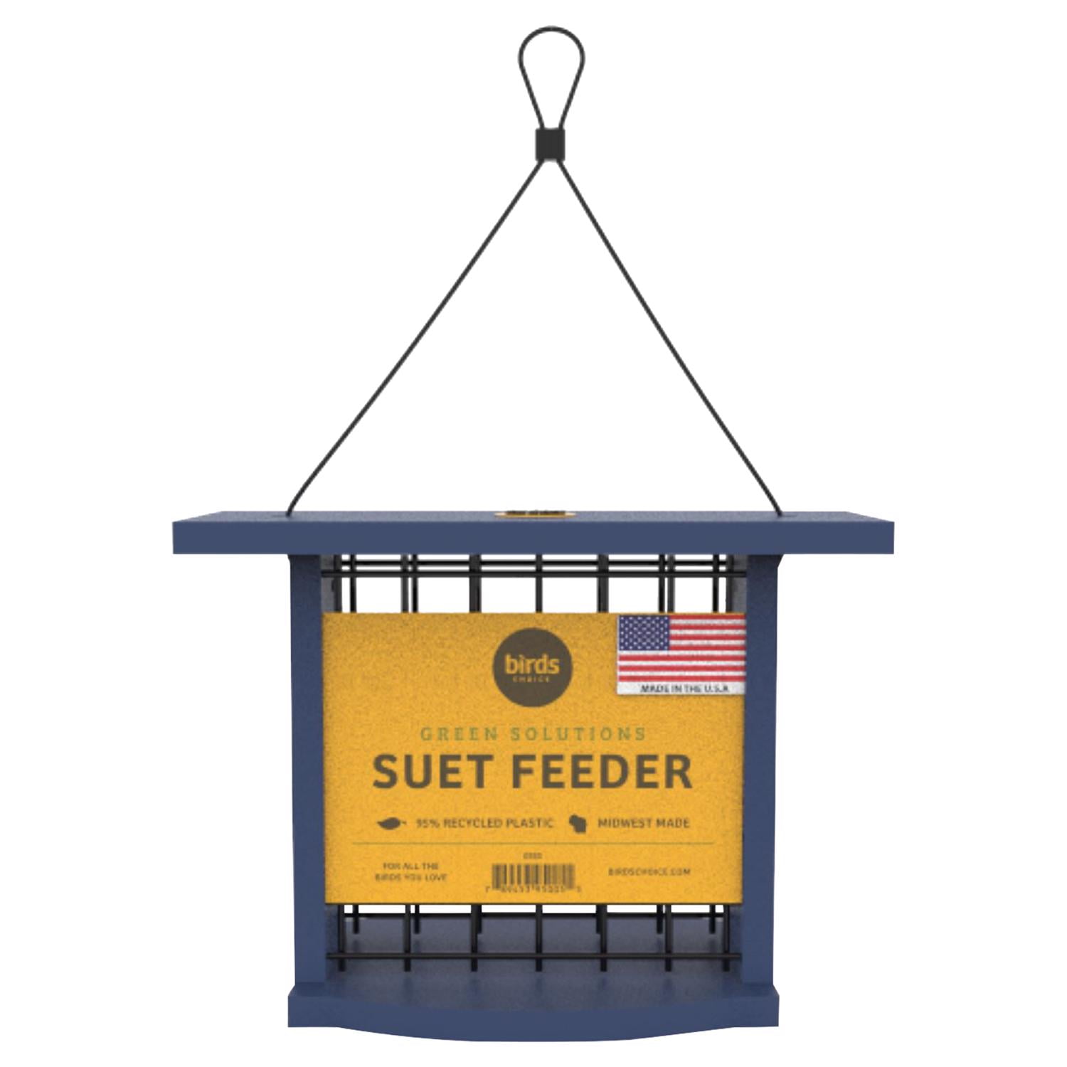 Birds Choice Plastic Suet Feeder - Navy Peony