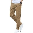 thumbnail image 1 of SUETCH Men's Casual Lightweight Drawstrintg Elastic Waist Summer Beach Pants,Beige,Small, 1 of 3