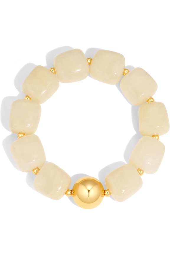 Chunky Beaded Bracelet for Women Trendy Statement Big Colorful Resin Bead Bubble Bracelets Summer Beach Boho Charm Jewelry Cute Gifts for Women