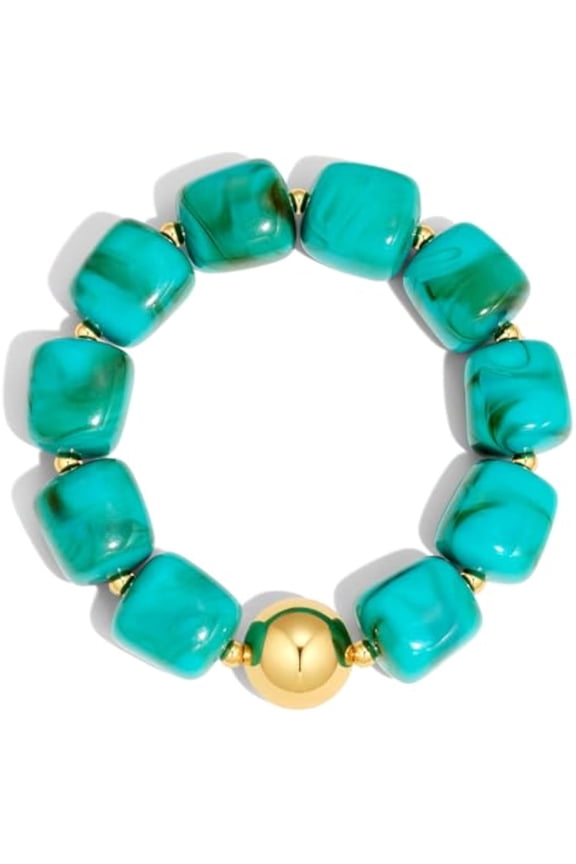Chunky Beaded Bracelet for Women Trendy Statement Big Colorful Resin Bead Bubble Bracelets Summer Beach Boho Charm Jewelry Cute Gifts for Women