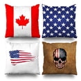 thumbnail image 1 of SUFAM Set of 4 Pillow Cases Canadian Flag American Mojo Skull Series Garden Car Nice Gimmick Throw Pillowcase Cover Cushion Case Home Decor 18x18 inch, 1 of 1