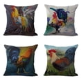 thumbnail image 1 of SUFAM Set of 4 Pillow Cases Farmhouse Animal Rooster Chicken and Accessories Watercolor Retro Throw Pillowcase Cover Cushion Case Home Decor 18x18 inch, 1 of 1