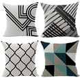 thumbnail image 1 of SUFAM Set of 4 Pillow Cases Bury Abstract Geometric Pattern Throw Pillowcase Cover Cushion Case Home Decor 16x16 inch, 1 of 1