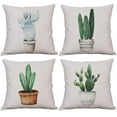 thumbnail image 1 of SUFAM Set of 4 Pillow Cases Cactus Green Tropical Plants Summer Throw Pillowcase Cover Cushion Case Home Decor 20x20 inch, 1 of 1