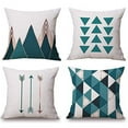 thumbnail image 1 of SUFAM Set of 4 Pillow Cases Modern Geometric Arrow Throw Pillowcase Cover Cushion Case Home Decor 18x18 inch, 1 of 1