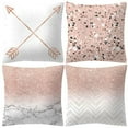 thumbnail image 1 of SUFAM Set of 4 Pillow Cases Rose Gold Pink Hand Arrow Simple Throw Pillowcase Cover Cushion Case Home Decor 18x18 inch, 1 of 1