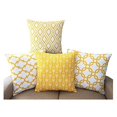 thumbnail image 1 of SUFAM Set of 4 Pillow Cases Simple Western Modern Yellow Geometric Pattern Arrow Throw Pillowcase Cover Cushion Case Home Decor 20x20 inch, 1 of 1