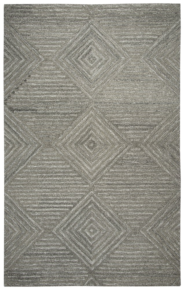 Hand-Tufted Suffolk Elegance Wool Runner Rug in Gray, 2'6" x 8'