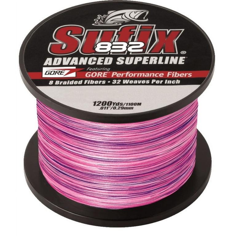 Sufix 832 Advanced Superline Braid Fishing Line, 1200 Yd Spool, 6