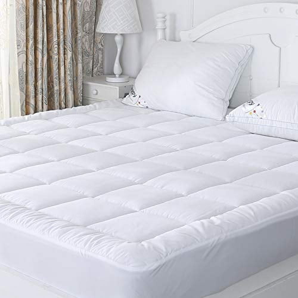 SUFUEE Queen Mattress Pad Cover Fitted Down Alternative Quilted Pillow