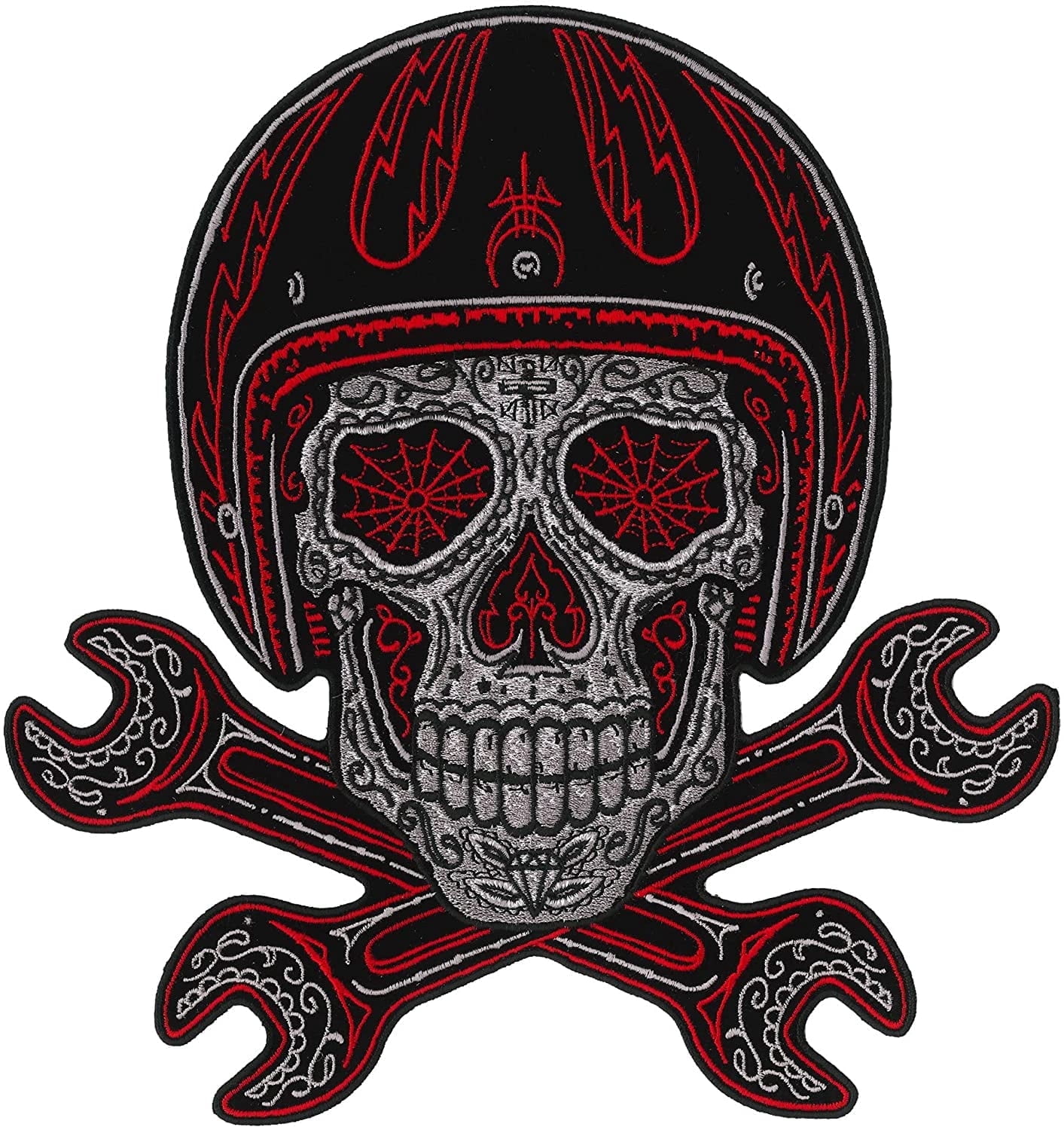 SUGAR WRENCHES, PATCH - High Thread Iron-On Heat Sealed Backing Sew-On Biker's Large Patch - 9" x 9.5"