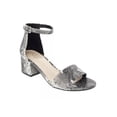 thumbnail image 1 of SUGAR Womens Beige Snake Ankle Strap Cushioned Noelle Round Toe Block Heel Buckle Dress Sandals Shoes 8.5, 1 of 4