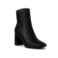 thumbnail image 1 of SUGAR Womens Black Comfort Goring Elly Square Toe Block Heel Zip-Up Dress Booties 8.5 M, 1 of 4